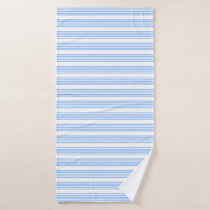 Blue and white five stripes pattern bath towel