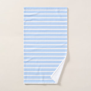 Blue and white five stripes pattern hand towel