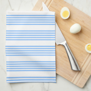 Blue and white five stripes pattern kitchen towel