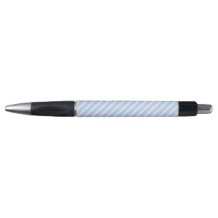Blue and white five stripes pattern pen