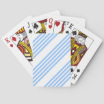 Blue and white five stripes pattern poker cards