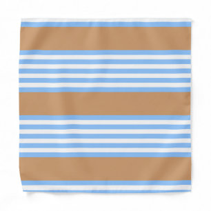 Blue and white five stripes pattern with tan bandana