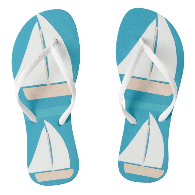 Blue and White Flip-flops Flip Flops (Footbed)