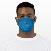 Blue and White Floral Adult Cloth Face Mask (Worn)