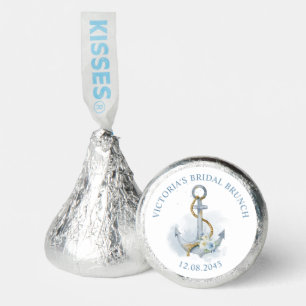 Blue and White Floral Anchor Bridal Brunch Hershey®'s Kisses®