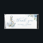 Blue and White Floral Anchor Coastal Wedding Hershey Bar Favors<br><div class="desc">Create a fun and memorable treat with nautical wedding Hershey’s chocolate bar wrappers featuring watercolor floral anchor with blue and white flowers. Perfect for party favors or dessert tables, these customizable wrappers add a bright, cohesive look to your celebration. Personalize with name, date, or a sweet message for a unique...</div>