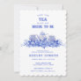Blue and White Floral Bridal Shower | Tea Party Invitation
