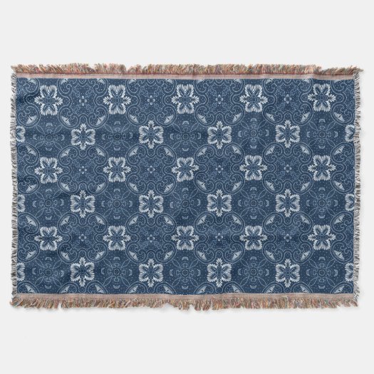 Blue and White Floral Design