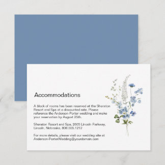 Blue and White Floral Enclosure Card