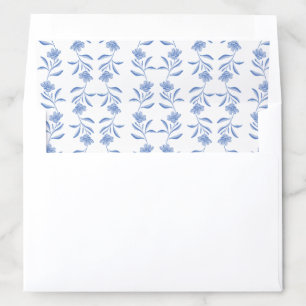 Blue and White Floral Envelope Liners