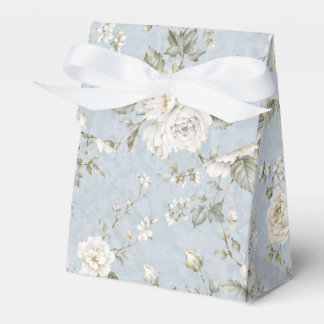 Blue and White Floral Graduation Favor Box