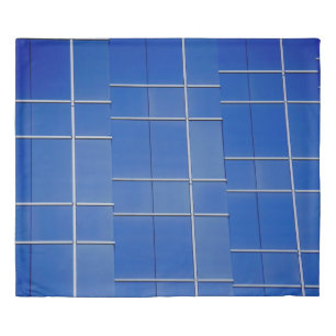 Blue and white floral textile duvet cover