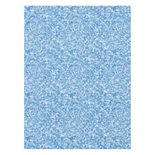 Blue and White Flowers Tablecloth