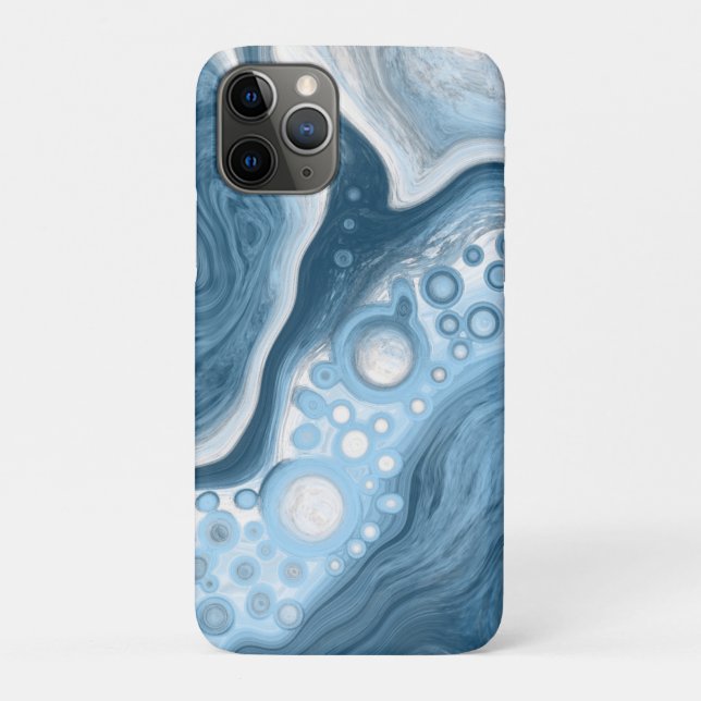 Blue and White Fluid Art Case-Mate iPhone Case (Back)