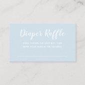 Blue and White Flying Stork Diaper Raffle Enclosure Card (Back)