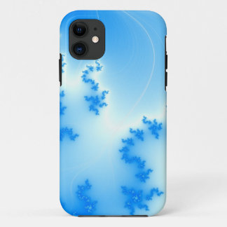 blue and white fractal iphone case