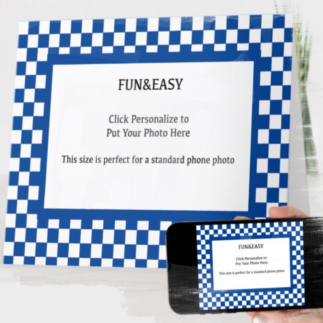 Blue and White Frame My Photo Card (Creator Uploaded)