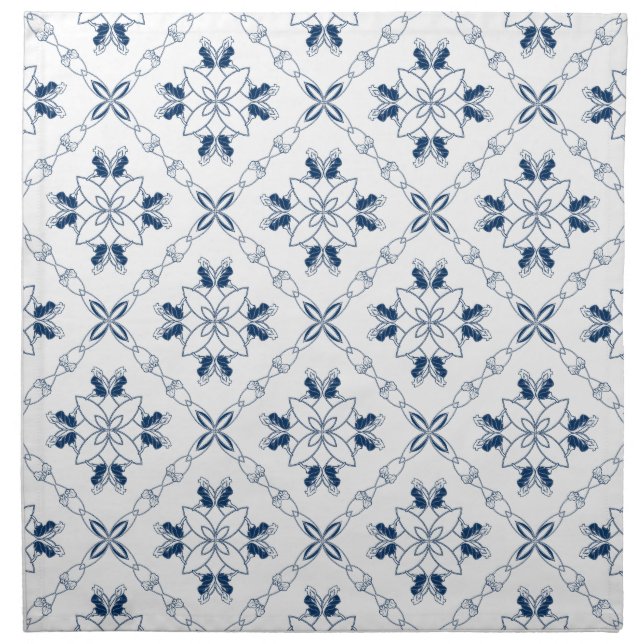 Blue and White French Country Napkins (Front)