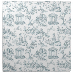 Blue and White French Toile Cloth Napkin