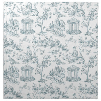 Blue and White French Toile Cloth Napkin