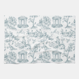Blue and White French Toile Kitchen Towel