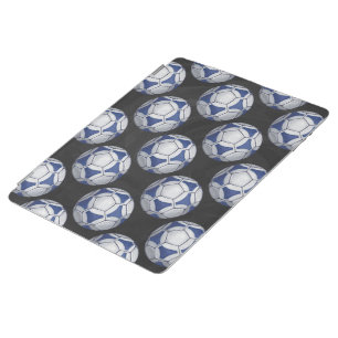 Blue and White Futbal Pattern iPad Smart Cover