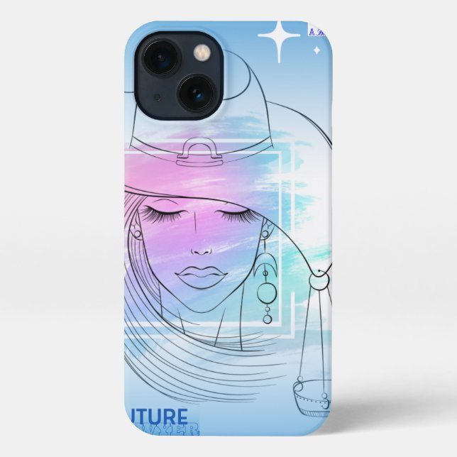 Blue and White Future Lawyer Phone Case (Back)