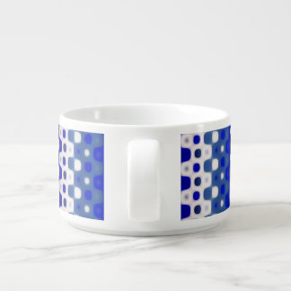 blue and white geometric bowl