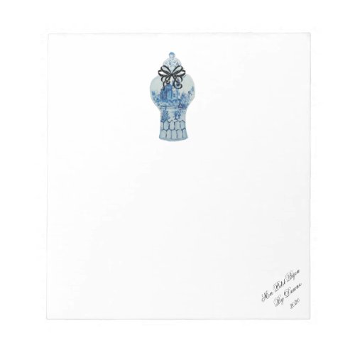 Blue and White Ginger Jar Notepad