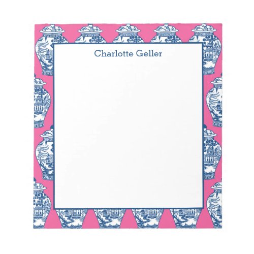 Blue and White Ginger Jar Notepad