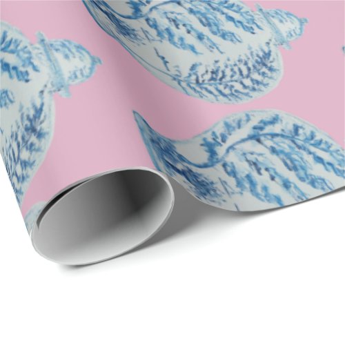 Blue and White Ginger Jar Wrapping Paper
