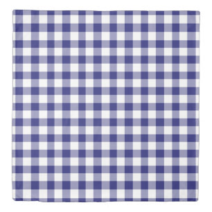 Blue And White Gingham Checks Pattern Duvet Cover
