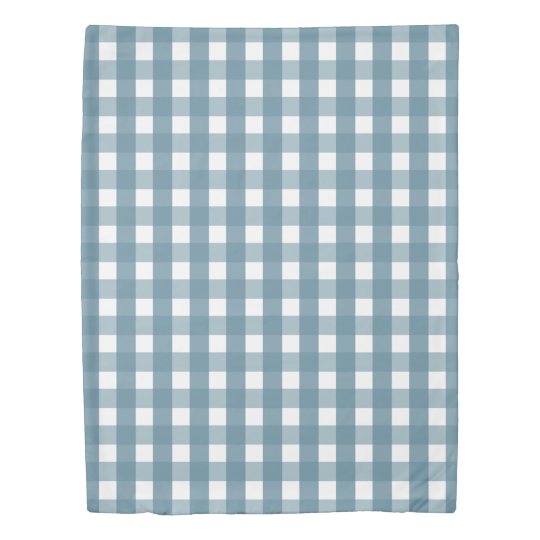 Blue And White Gingham Duvet Cover Zazzle Com