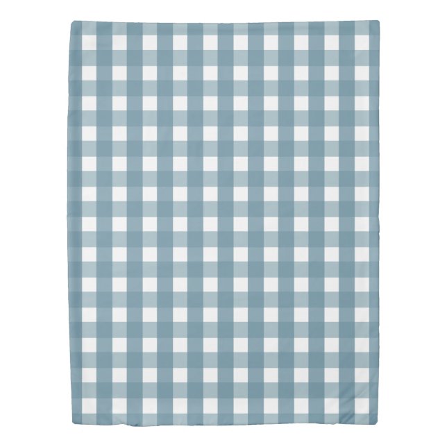 Blue And White Gingham Duvet Cover (Front)