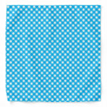 Blue and White Gingham Pattern Bandana