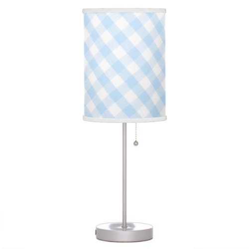 Blue and white Gingham pattern Table Lamp