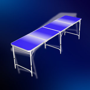 Blue and White Gradient Regulation Beer Pong Table