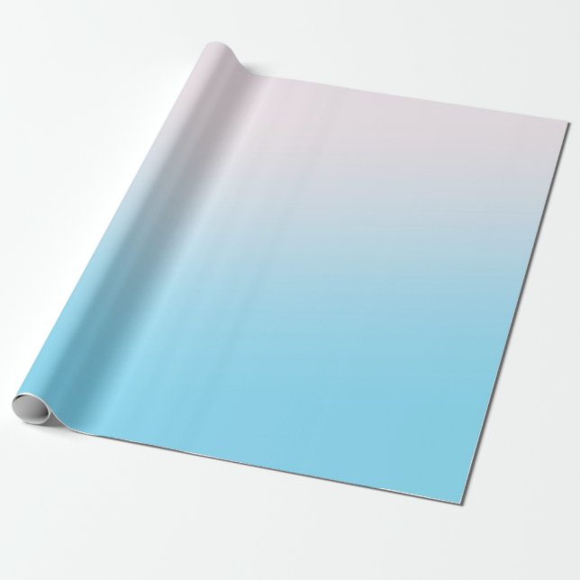 Blue and White Gradient Wrapping Paper (Unrolled)