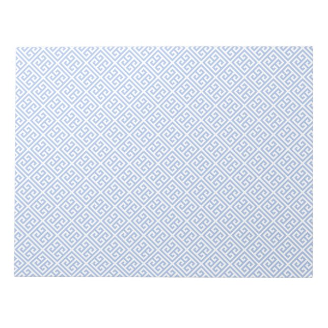 Blue And White Greek Key Envelope Liners Notepad (Front)