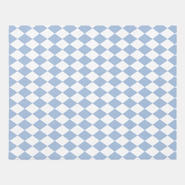 blue and white harlequin geometric any color rug (Front)