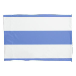 Blue and White Horizontal Stripe Pillow Case