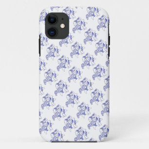 Blue and white Horse iPhone case