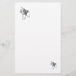 Blue and White Horse Stationery