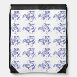Blue and White Horses Backpack