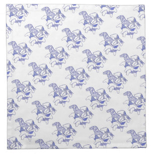 Blue and White horses napkins