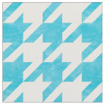 Blue and White Houndstooth Check Fabric