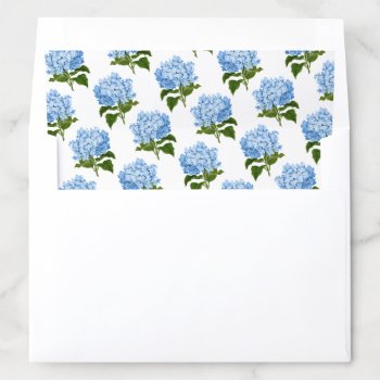 Blue And White Hydrangea Bloom Pattern Envelope Liner by 2BirdStone at Zazzle