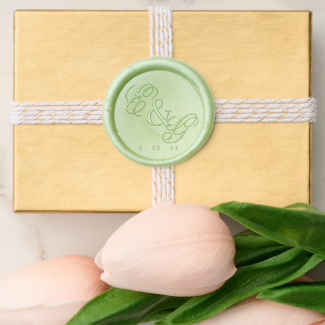 Blue and White Hydrangea Wedding Invitation Wax Seal Sticker (Front)