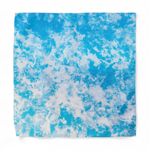 Blue and white ice planet surface bandana