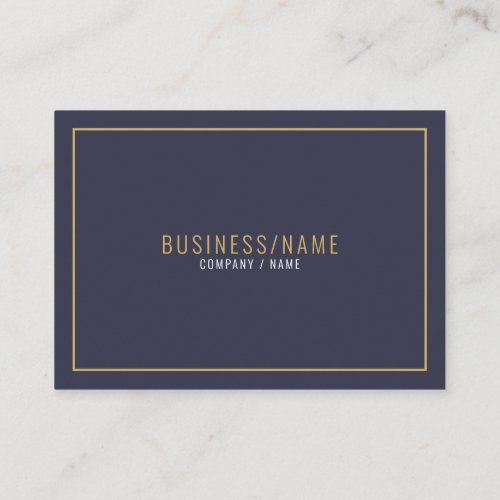 Blue and white icons gold border business card